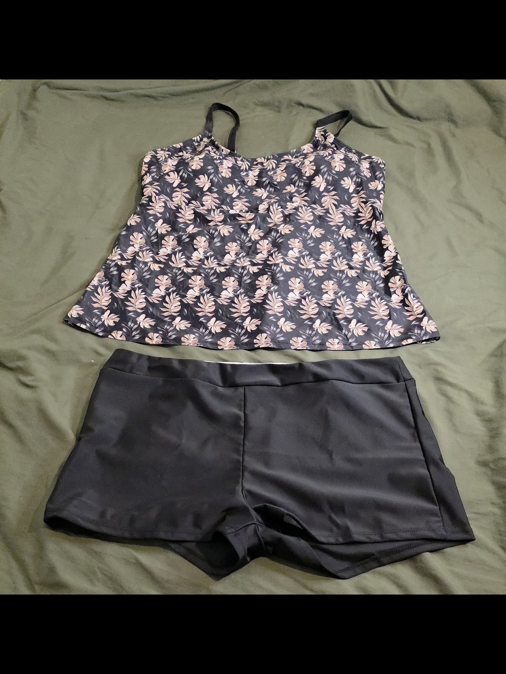 Bathing Suit Takini Top & Swim Shorts  NWT